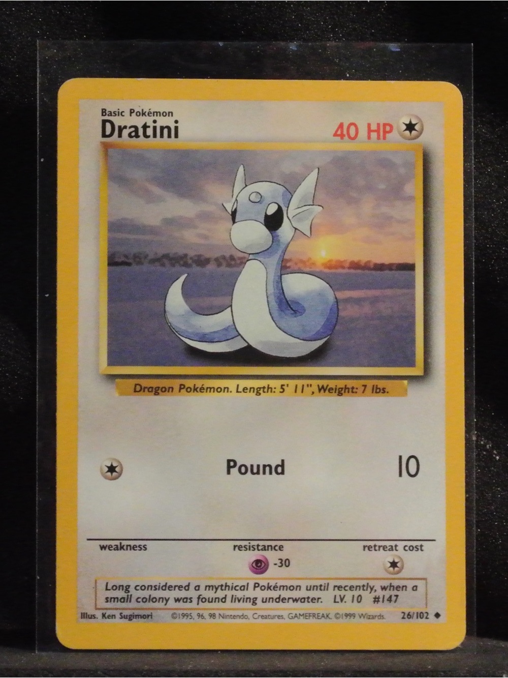 Pokemon Dratini Trading Card – Vintage Base Set Collectible